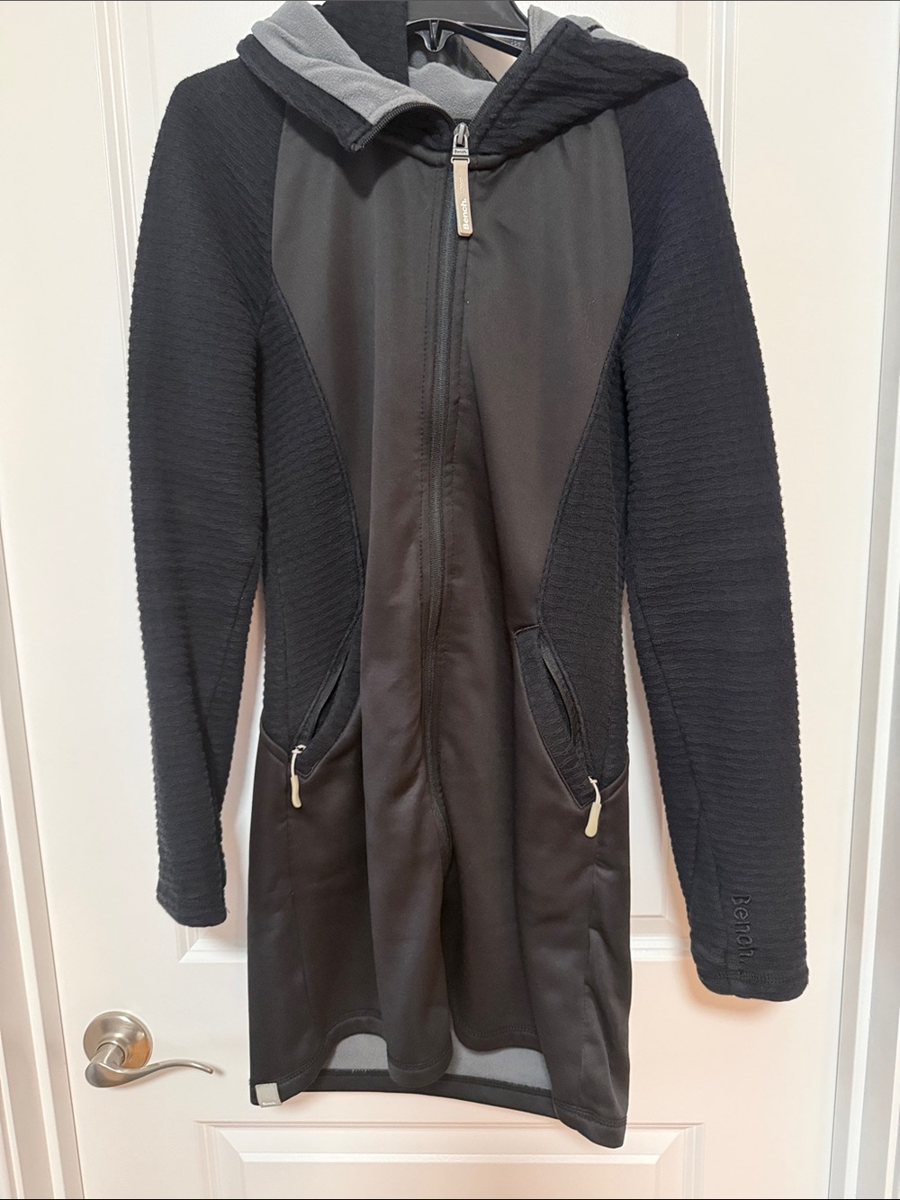 Bench Black Hooded Lightweight Shirt Jacket